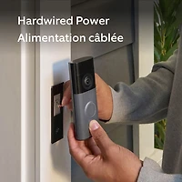 Ring Doorbell (Wired) Wi-Fi Video Doorbell - Speckled Grey