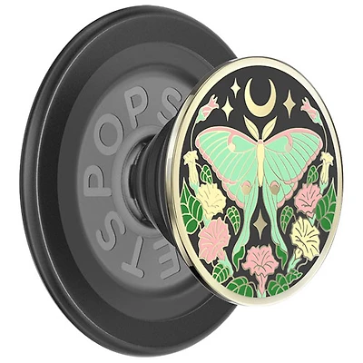 Support à prise magnétique extensible universel pour cellulaire PopGrip avec MagSafe de PopSockets - Papillon de nuit