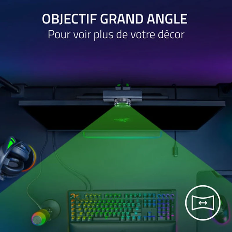 Razer Kiyo V2 X 1440P 60FPS Full HD Streaming Webcam - Black
