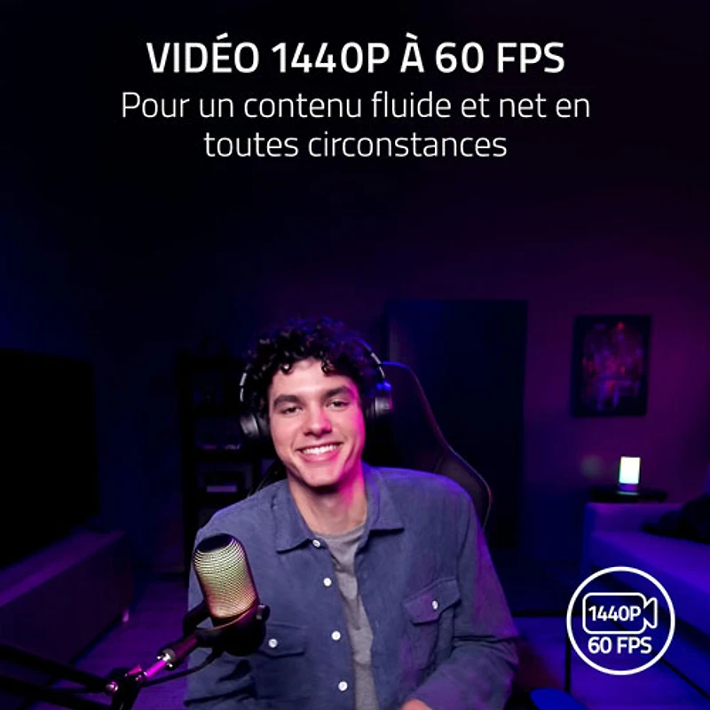 Razer Kiyo V2 X 1440P 60FPS Full HD Streaming Webcam - Black