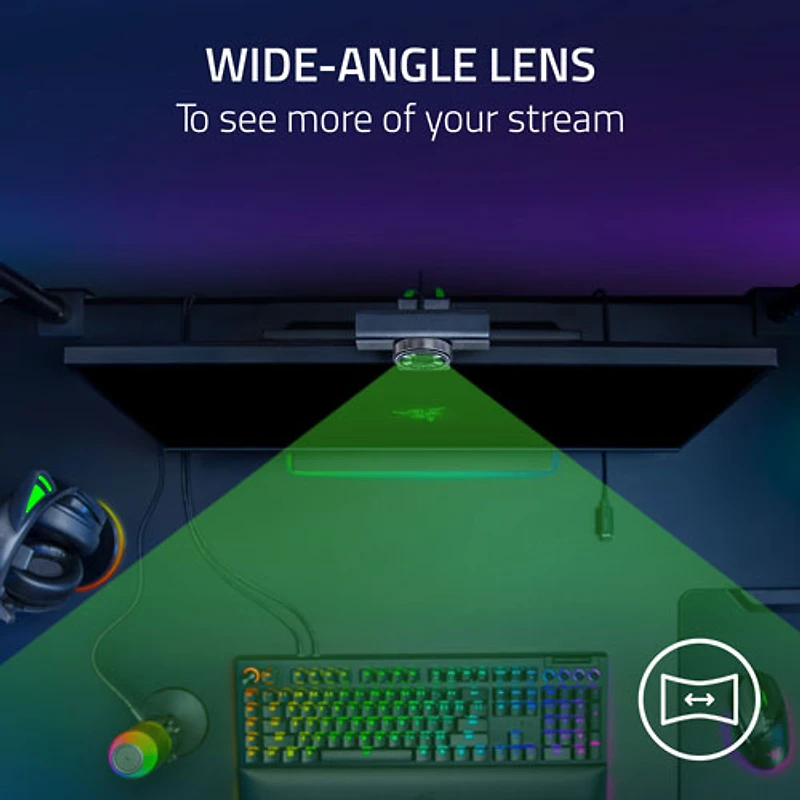 Razer Kiyo V2 X 1440P 60FPS Full HD Streaming Webcam - Black
