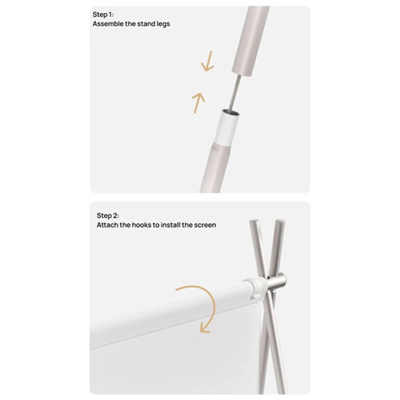 Écran de projection portatif pour l'extérieur XGIMI de 70 po - Blanc mat