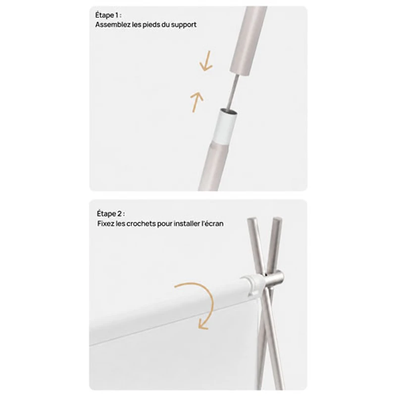 Écran de projection portatif pour l'extérieur XGIMI de 70 po - Blanc mat