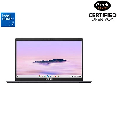 Boîte ouverte - Chromebook Plus CX34 à écran tactile 14 po d'ASUS - Gris rocheux (Core 5 120U d'Intel/RAM 16 Go/SSD 512 Go/ChromeOS)