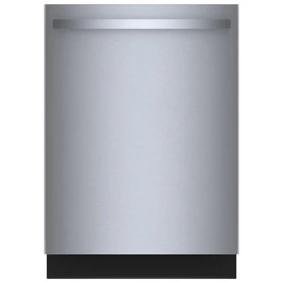 Boîte ouverte - Lave-vaisselle encastrable 24 po 46dB série 300 avec troisième panier de Bosch (SHX53CM5N) - Acier inoxydable - Endommagé