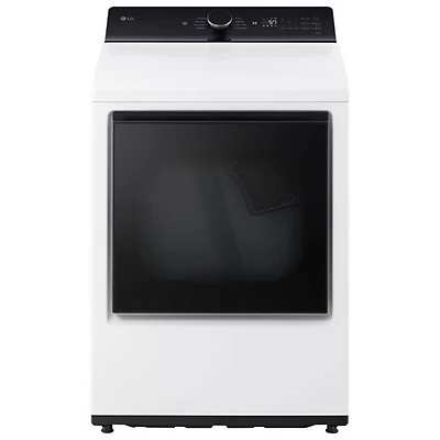 Boîte ouverte - Sécheuse électrique 7,3 pi³ de LG avec porte Easy Load et séchage par capteur - Energy Star (DLE8400WE) - Blanc alpin - Parfait état