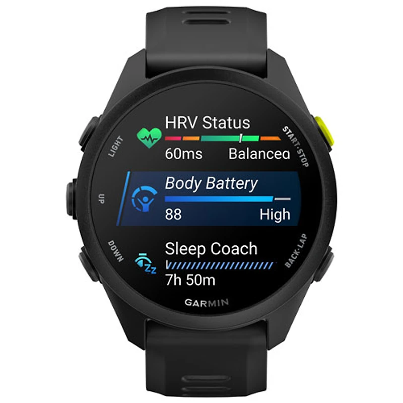 Garmin Forerunner 70 43mm GPS Running Smartwatch - Black
