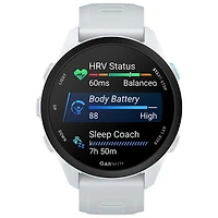 Montre intelligente de course de 43 mm Forerunner 70 de Garmin avec GPS - Blanc