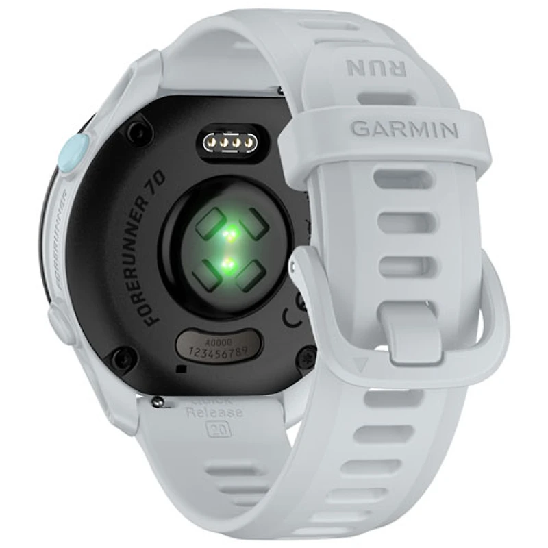 Montre intelligente de course de 43 mm Forerunner 70 de Garmin avec GPS - Blanc