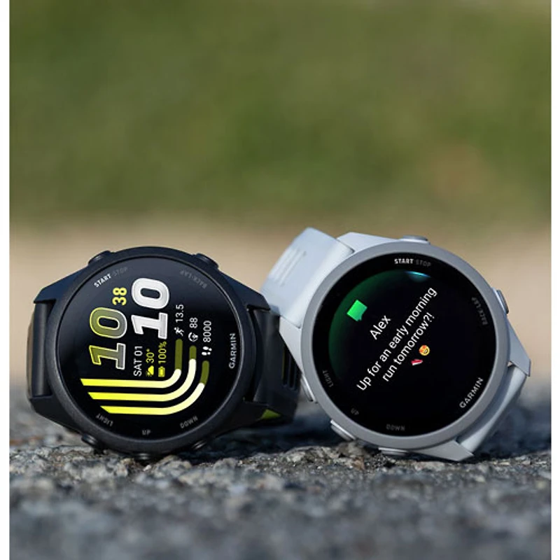 Garmin Forerunner 170 Music 43mm GPS Running Smartwatch - Black / Amp Yellow