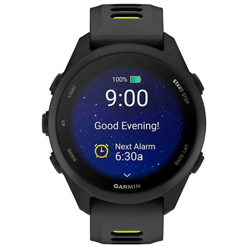 Garmin Forerunner 170 43mm GPS Running Smartwatch - Black / Amp Yellow