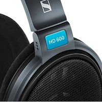 Casque d'écoute avec fil à dos ouvert HD 600 pour audiophile de Sennheiser - Noir