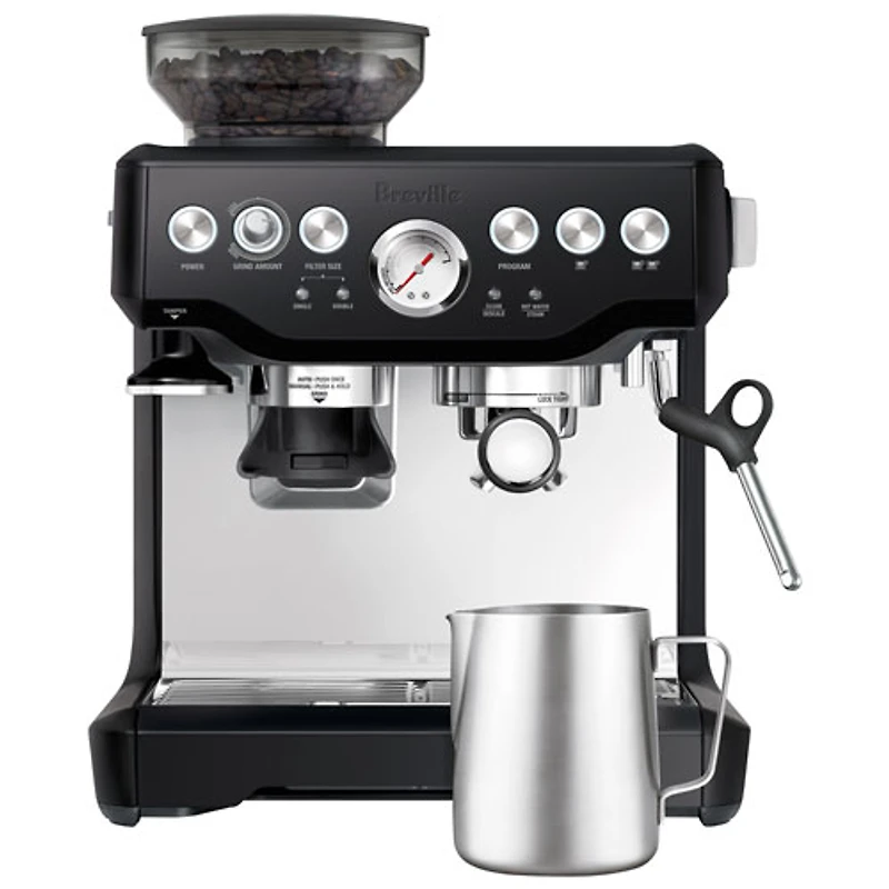 Machine à espresso Barista Express de Breville avec moussoir et moulin à café - Truffe noire
