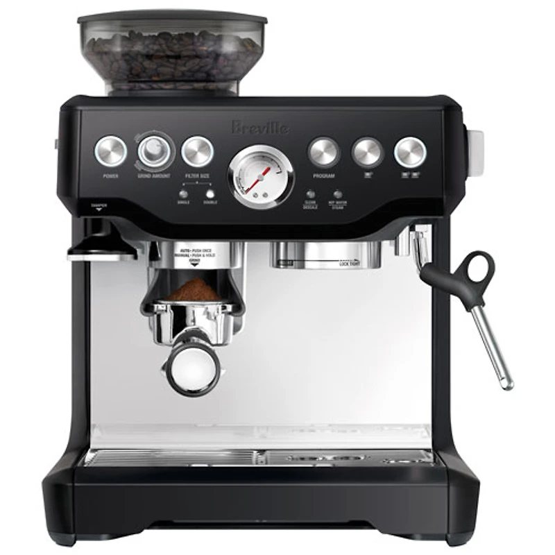 Machine à espresso Barista Express de Breville avec moussoir et moulin à café - Truffe noire