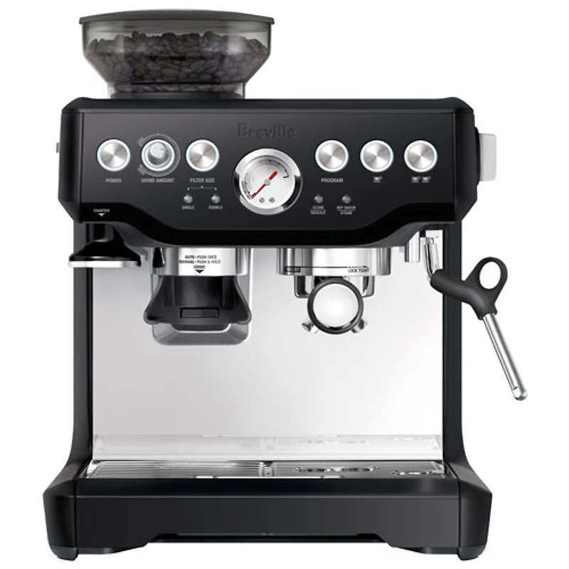 Machine à espresso Barista Express de Breville avec moussoir et moulin à café - Truffe noire