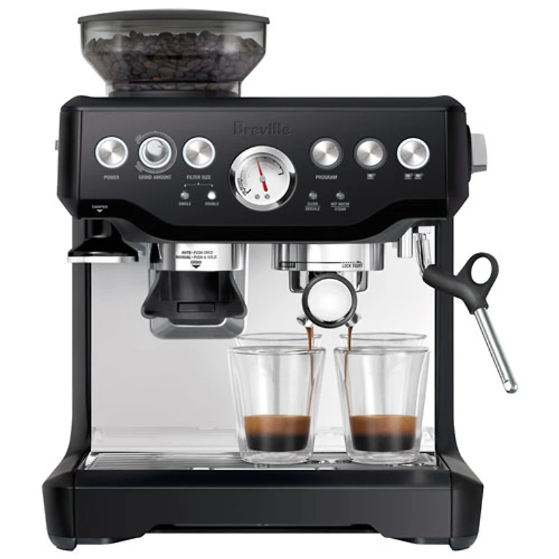 Machine à espresso Barista Express de Breville avec moussoir et moulin à café - Truffe noire