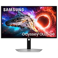 Samsung Odyssey G8 27" 4K Ultra HD 240Hz 0.03ms GTG OLED G-Sync FreeSync Gaming Monitor (LS27HG802SNXZA) - Silver