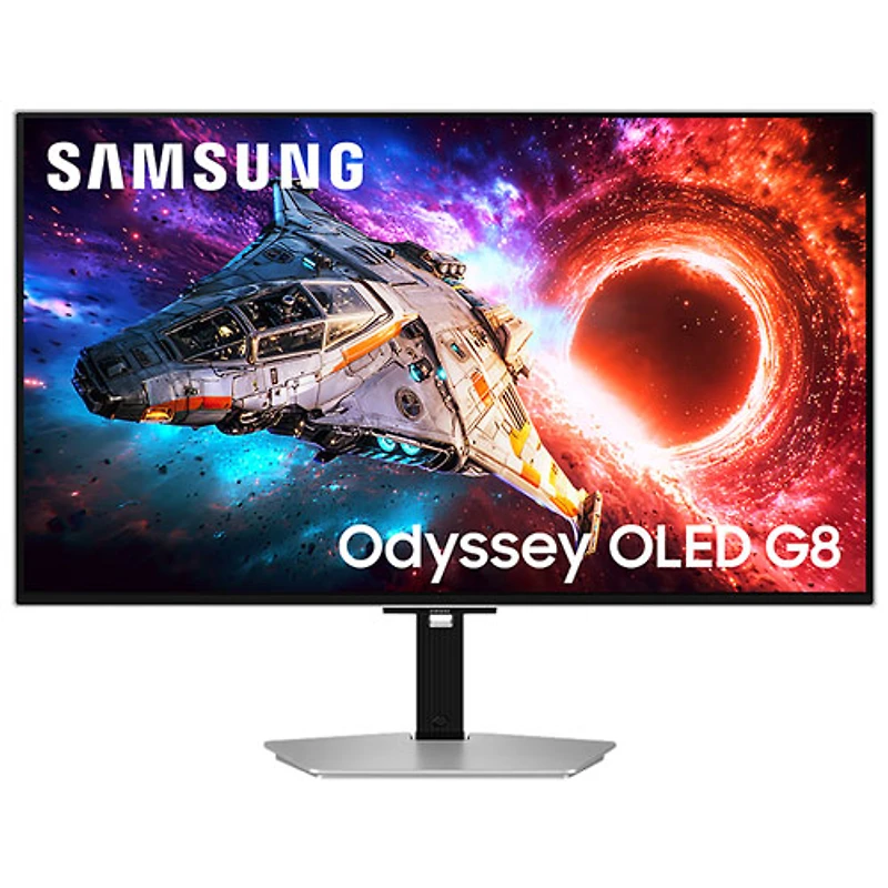 Moniteur de jeu DELO 32 po UHD 4K 240 Hz 0,03 ms GÀG G-Sync FreeSync Odyssey G8 de Samsung (LS32HG802SNXZA) - Argenté
