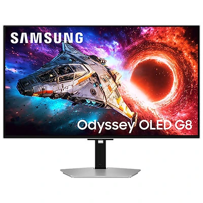 Samsung Odyssey G8 32" 4K Ultra HD 240Hz 0.03ms GTG OLED G-Sync FreeSync Gaming Monitor (LS32HG802SNXZA) - Silver