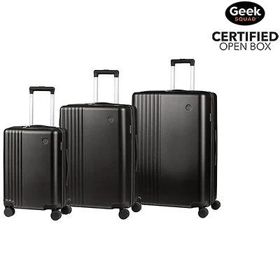 Boîte ouverte - Ensemble de 3 valises rigides extensibles Velora de Champs - Noir
