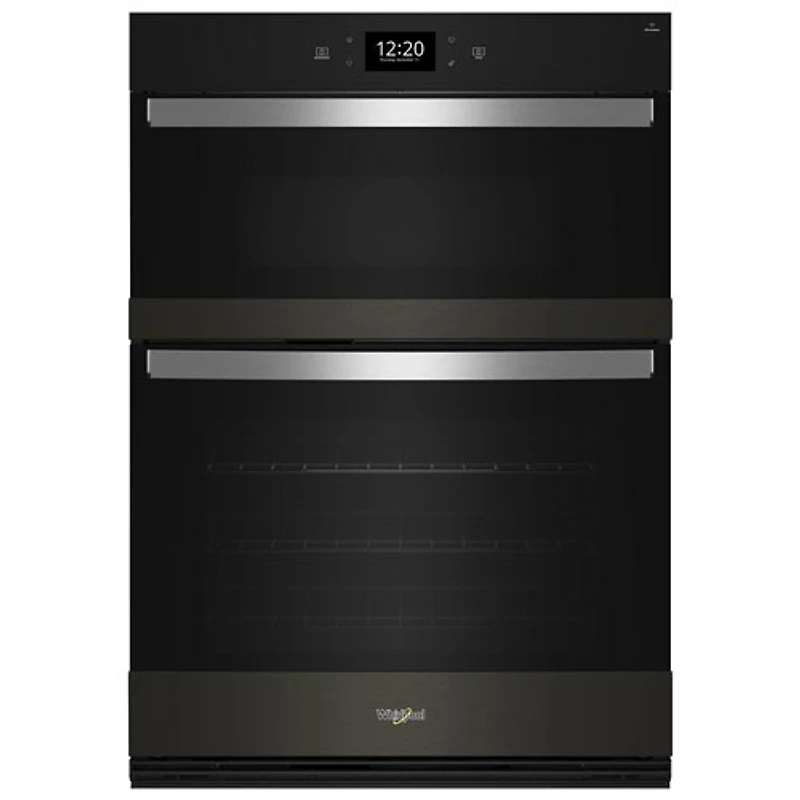 Open Box -Whirlpool 30" 6.4 Cu Ft True Convection Electric Combination Wall Oven -Black Stainless -Perfect Condition