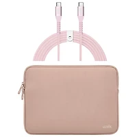 Housse Vibrance Neo de LOGiiX pour MacBook de 13 po avec câble USB-C à USB-C - Rose