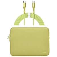 Housse Vibrance Neo de LOGiiX pour MacBook de 13 po avec câble USB-C à USB-C - Agrume