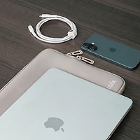 LOGiiX Vibrance Neo 13" MacBook Sleeve with USB-C to USB-C Cable - Silver