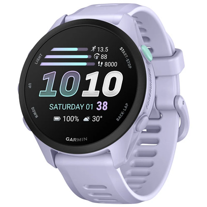 Montre intelligente GPS pour la course Forerunner 70 de 43mm à écran AMOLED de Garmin