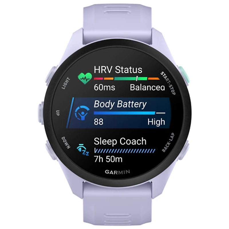 Montre intelligente GPS pour la course Forerunner 70 de 43mm à écran AMOLED de Garmin