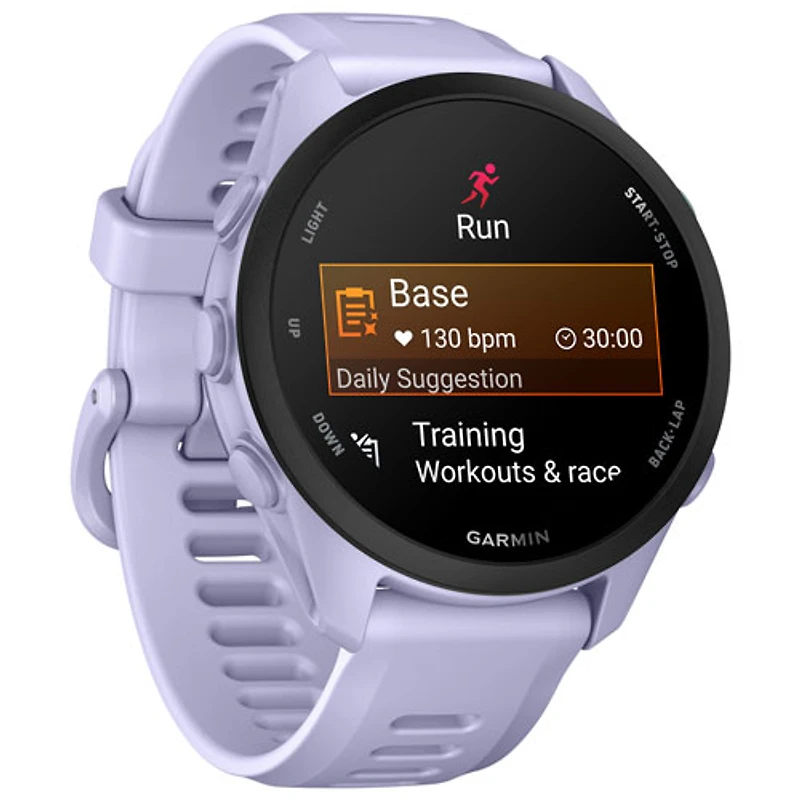Montre intelligente GPS pour la course Forerunner 70 de 43mm à écran AMOLED de Garmin