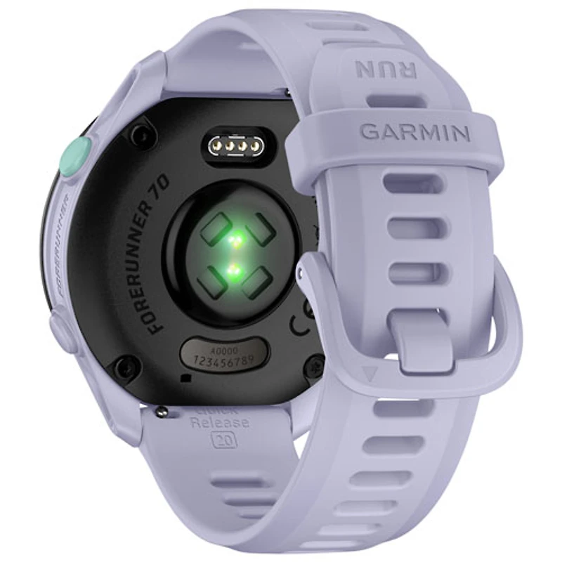 Montre intelligente GPS pour la course Forerunner 70 de 43mm à écran AMOLED de Garmin
