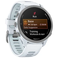 Garmin Forerunner 170 Music AMOLED Bluetooth GPS Running Smartwatch - White / Cloud Blue