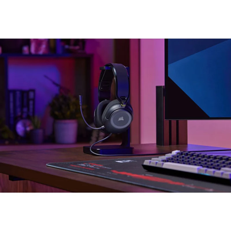 Casque de jeu HS35 v3 de Corsair pour PC/Mac/PlayStation/Switch - Carbone