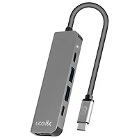 Concentrateur USB-C à ports multiples 5-en-1 avec Power Delivery de LOGiiX (LGX-14064) - Gris graphite