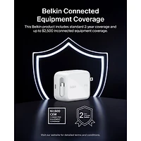 Belkin 67W USB-C GaN Wall Charger with 1m Retractable USB-C Cable