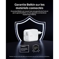 Belkin 67W USB-C GaN Wall Charger with 1m Retractable USB-C Cable