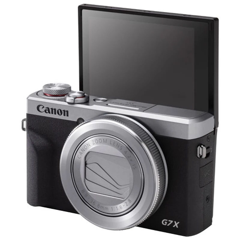 Canon PowerShot G7 X Mark III Wi-Fi 20.1MP 4.2x Optical Zoom Digital Camera - Silver/Black