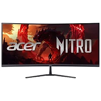 Moniteur de jeu FreeSync DEL incurvé AV WQHD 200 Hz GàG 0,5 ms de 34 po Nitro d'Acer (ED340CUR X0bmiipx) - Noir