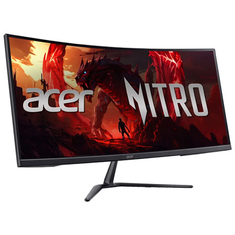 Moniteur de jeu FreeSync DEL incurvé AV WQHD 200 Hz GàG 0,5 ms de 34 po Nitro d'Acer (ED340CUR X0bmiipx) - Noir