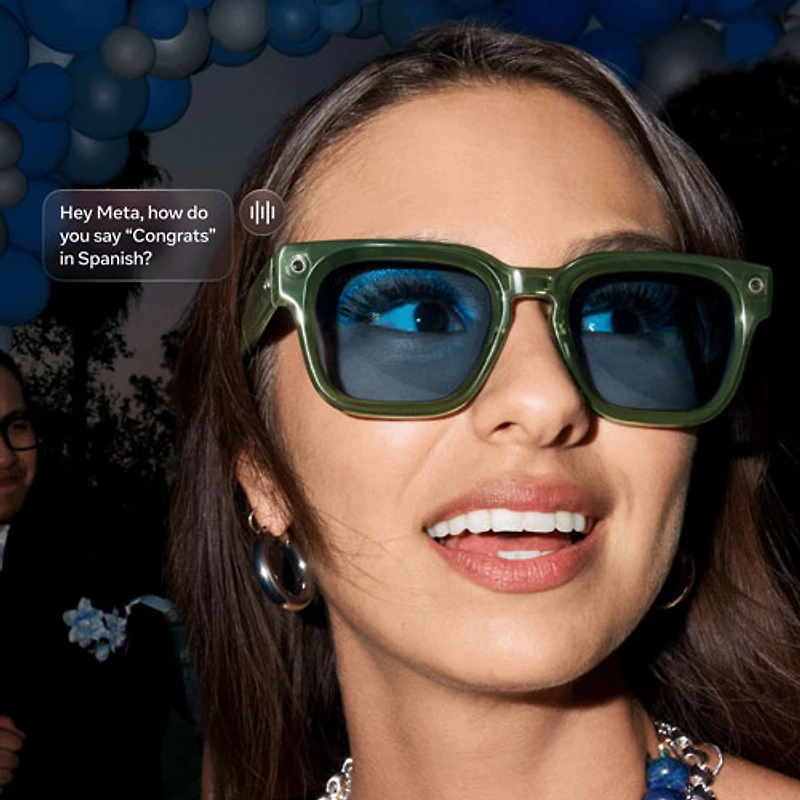 Meta Adventurer Glasses with AI, Photo, Video, Audio & Messaging - Classic Black/Polarized Grey
