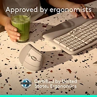 Logitech Lift Vertical Ergonomic Wireless Mouse - Sand