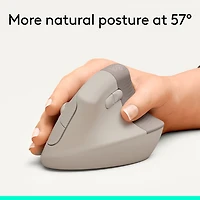 Logitech Lift Vertical Ergonomic Wireless Mouse - Sand