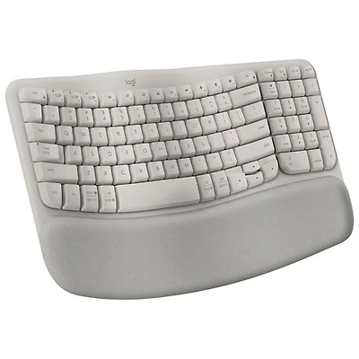 Logitech Wave Keys Wireless Ergonomic Keyboard - Sand