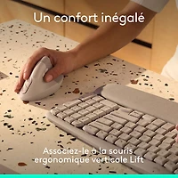 Logitech Wave Keys Wireless Ergonomic Keyboard - Sand