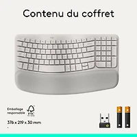 Logitech Wave Keys Wireless Ergonomic Keyboard - Sand