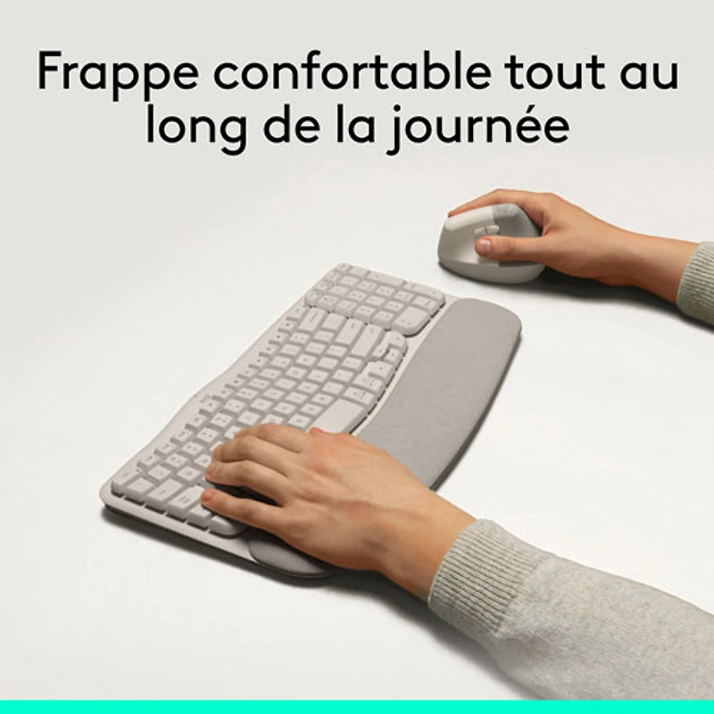 Logitech Wave Keys Wireless Ergonomic Keyboard - Sand