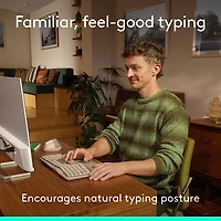 Logitech Wave Keys Wireless Ergonomic Keyboard - Sand