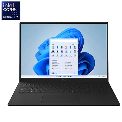 Portable de 17 po Gram de LG - Noir volcanique (Core Ultra U7 355 d'Intel/RAM 16 Go/SSD 1 To/Windows 11 Famille)
