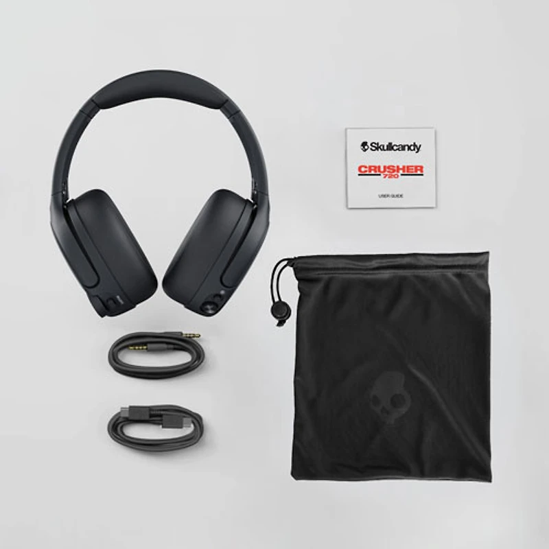 Casque d'écoute 100 % sans fil à isolation sonore Crusher 720 de Skullcandy - Noir